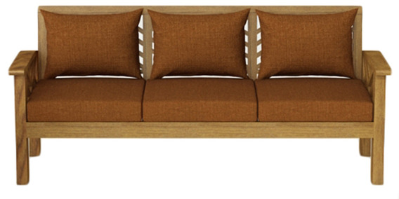 Hamilton Sofa Set in Natural Teak Finish
